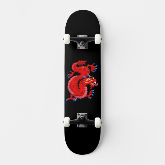 Majestic Red Oriental Dragon Skateboard (Voorkant)