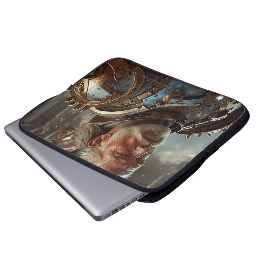 Majestic Regal Steampunk King Electronics Bag Laptop Sleeve (Voorkant onderkant)