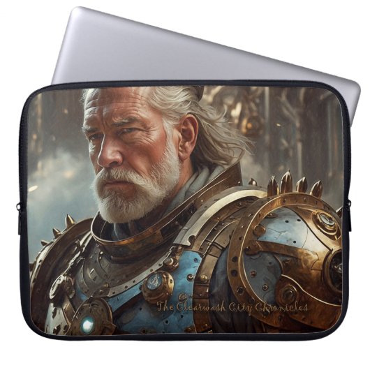 Majestic Regal Steampunk King Electronics Bag Laptop Sleeve (Voorkant)