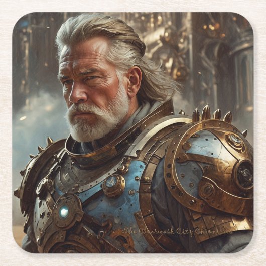 Majestic Regal Steampunk King Paper Onderzetter (Voorkant)