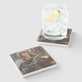 Majestic Regal Steampunk King Stone Onderzetter (Zijkant)