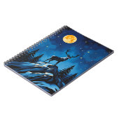 Majestic Reindeer by Moonlight Notebook Notitieboek (Linkerzijde)