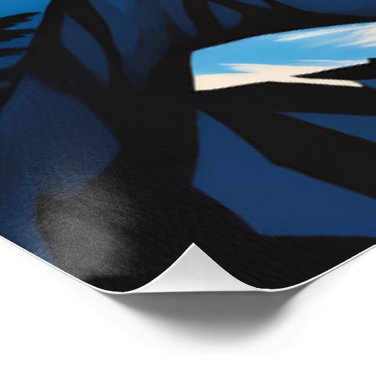 Majestic Reindeer by Moonlight Poster (Hoek)