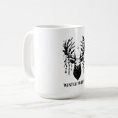 Majestic Reindeer T-Shirt Koffiemok (Voorkant links)