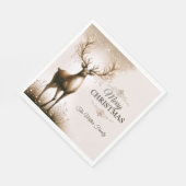 Majestic rendieren, Merry Christmas gepersonalisee Servet (Hoek)