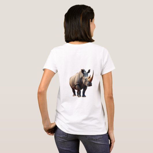 Majestic Rhinoceros Savanna T-shirt (Achterkant volledig)