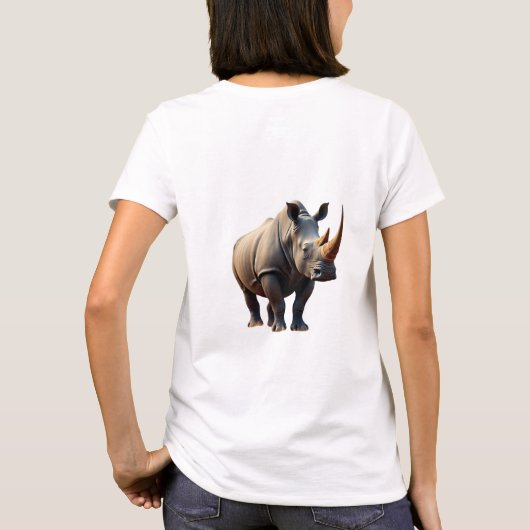Majestic Rhinoceros Savanna T-shirt (Achterkant)