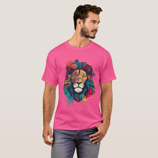 "Majestic Roar - Bold & Artistieke T-shirts" T-shirt (Voorkant volledig)