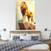 Majestic Roar Canvas Afdruk (Insitu (Slaapkamer))