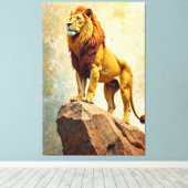 Majestic Roar Canvas Afdruk (Insitu (Houten vloer))