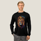 Majestic Roar – De gekroonde koning Tri-Blend Shirt (Voorkant)