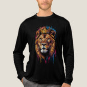 Majestic Roar – De gekroonde koning Tri-Blend Shirt (Voorkant volledig)