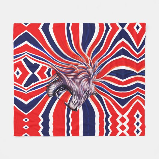 Majestic Roar Fleece Deken (Voorkant (Horizontaal))