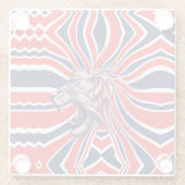 Majestic Roar Glazen Onderzetter (Achterkant)