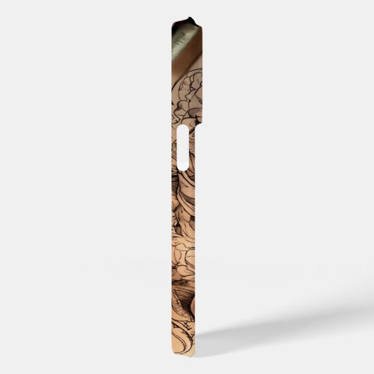 Majestic Roar: Lion Print T-shirt Case-Mate iPhone Case (Achterkant / Rechts)