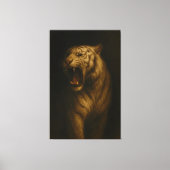 Majestic Roaring White Tiger – Fine Art Canvas (Voorkant)