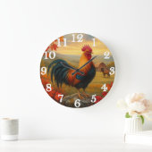 Majestic rooster in rustic countryside grote klok (Huis)