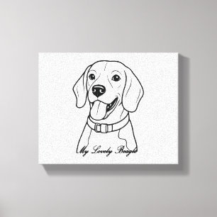 Majestic Rottweiler Dog Art Canvas Afdruk