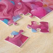 Majestic Roze Eenhoorn Gepersonaliseerde Kinderen Legpuzzel (Zijkant)