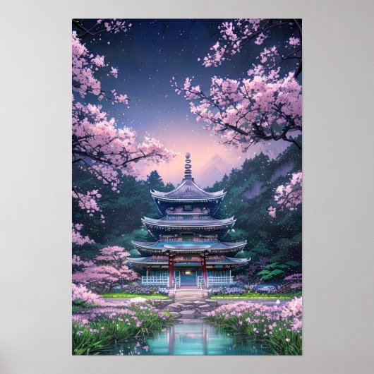 Majestic Sakura Sanctuary Poster (Voorkant)
