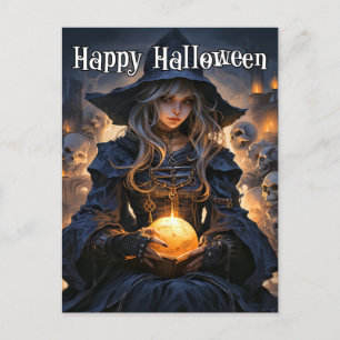 Majestic Salem Witch   Happy Halloween Briefkaart