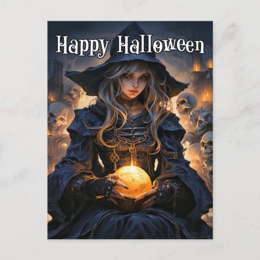 Majestic Salem Witch | Happy Halloween Briefkaart (Voorkant)