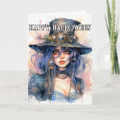 Majestic Salem Witch | Happy Halloween Kaart (Voorkant)