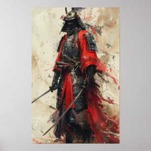 Majestic Samurai Poster - Volledig Afbeelding van 