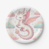 Majestic Schattig Dragon Baby shower Papieren Bordje (Voorkant)