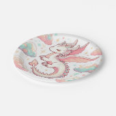 Majestic Schattig Dragon Baby shower Papieren Bordje (Gekanteld)