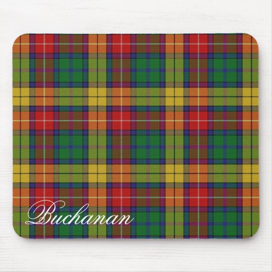Majestic Scottish Clan Buchanan Tartan Muismat (Voorkant)