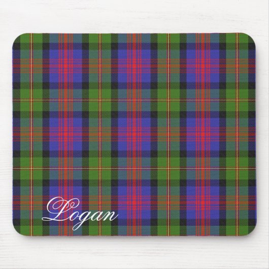 Majestic Scottish Clan Logan Tartan Muismat (Voorkant)