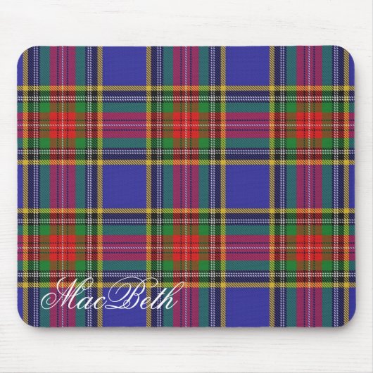 Majestic Scottish Clan MacBeth Tartan Muismat (Voorkant)