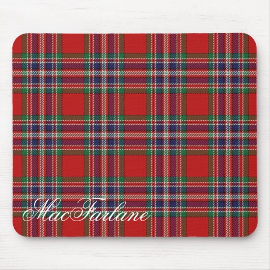 Majestic Scottish Clan MacFarlane Tartan Muismat (Voorkant)