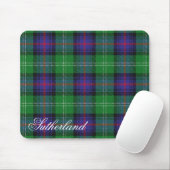 Majestic Scottish Clan Sutherland Tartan Muismat (Met muis)