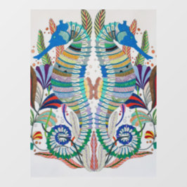 Majestic Seahorses Venster Cling Raamsticker