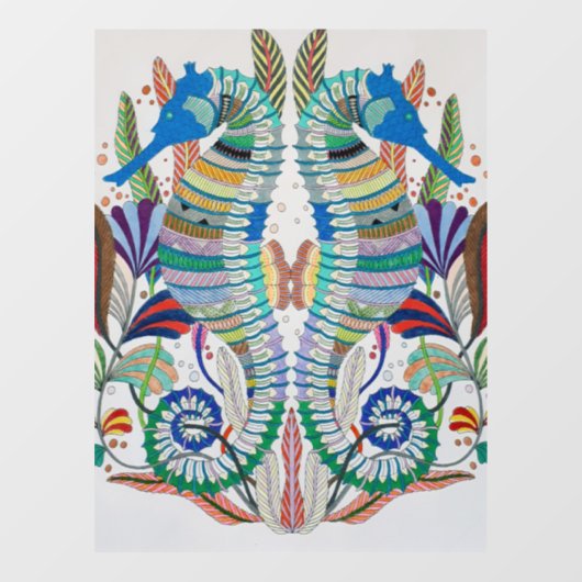 Majestic Seahorses Venster Cling Raamsticker (Vel)