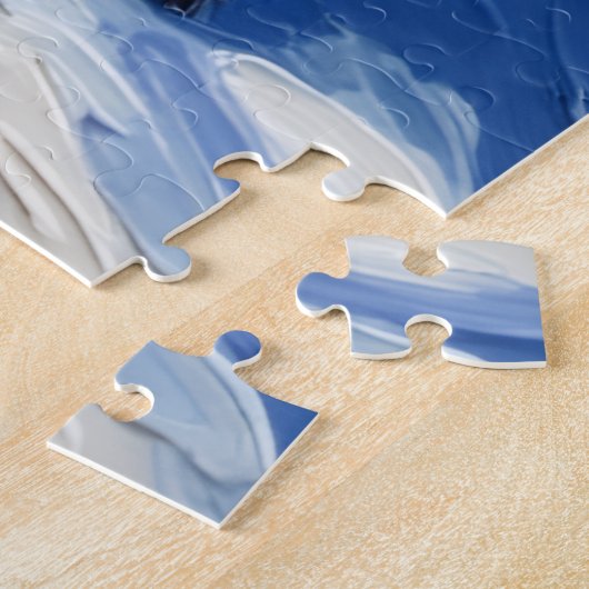 Majestic Siberian Husky Pulling Christmas Sled Legpuzzel (Zijkant)