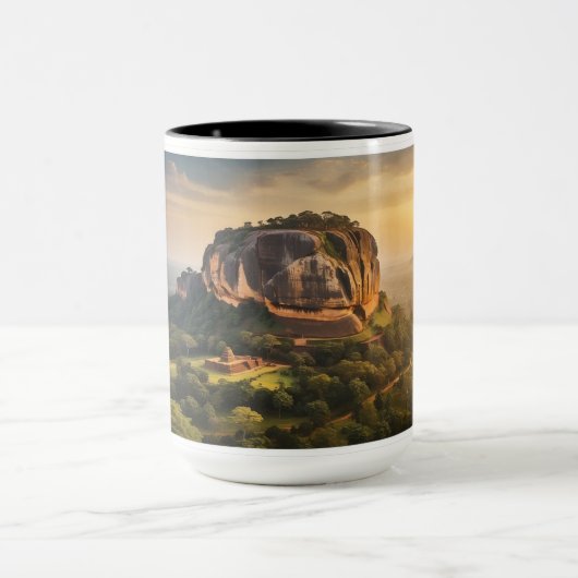 "Majestic Sigiriya: Kunstenaarschap op een Mok" Mok (Midden)