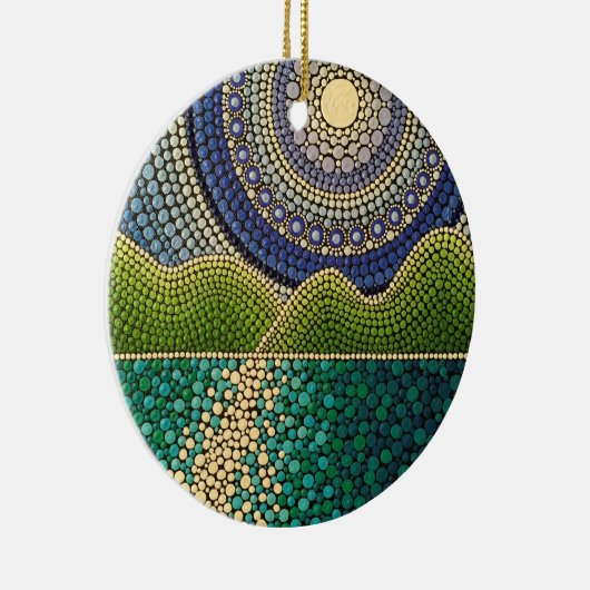 Majestic Sky Keramisch Ornament (Rechts)