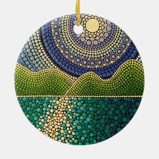 Majestic Sky Keramisch Ornament (Achterkant)