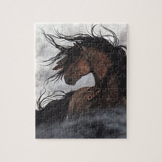 Majestic Smokey Bay Horse van Bihrle Legpuzzel (Verticaal)