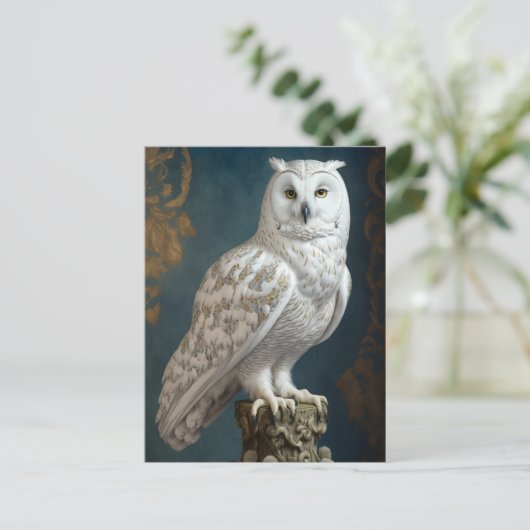 Majestic Sneeuwuil Briefkaart (Staand voorkant)