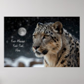 Majestic Snow Leopard Celestial Guardian Poster (Voorkant)