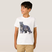 Majestic Snow Leopard op Rocky Cliff T-shirt (Voorkant volledig)