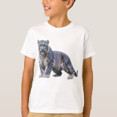 Majestic Snow Leopard op Rocky Cliff T-shirt (Voorkant)