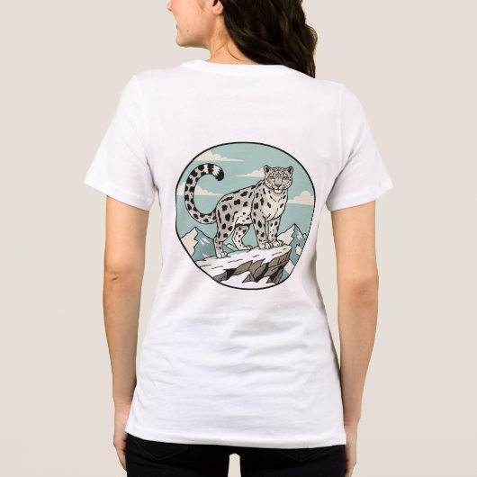 Majestic Snow Leopard Tee Tri-Blend Shirt (Achterkant)