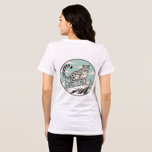 Majestic Snow Leopard Tee Tri-Blend Shirt (Achterkant volledig)