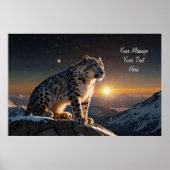 Majestic Snow Leopard – tekst Poster (Voorkant)