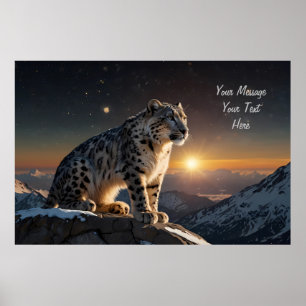 Majestic Snow Leopard –  tekst Poster